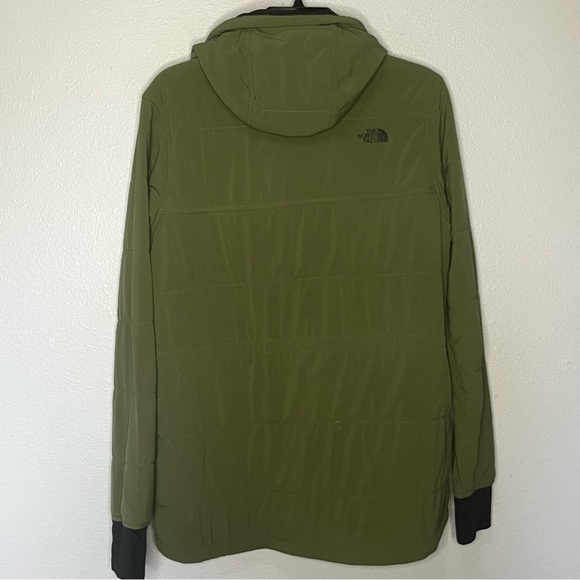 The North Face Lightweight Fabric Quilted Jacket Medium Green Hooded Full Zip - Picture 11 of 11
